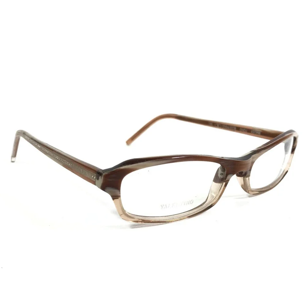 Valentino Eyeglasses Frames 5504/STR 0NDJ Striped Brown Crystals 49-16-135